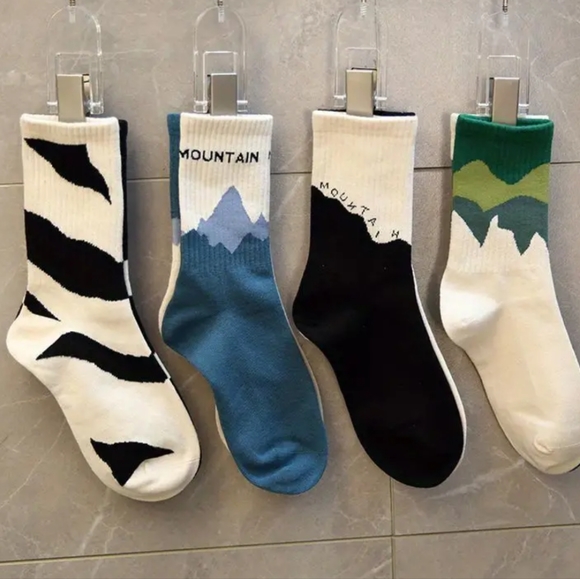 Accessories - 4 pairs of cotton socks Mountain theme